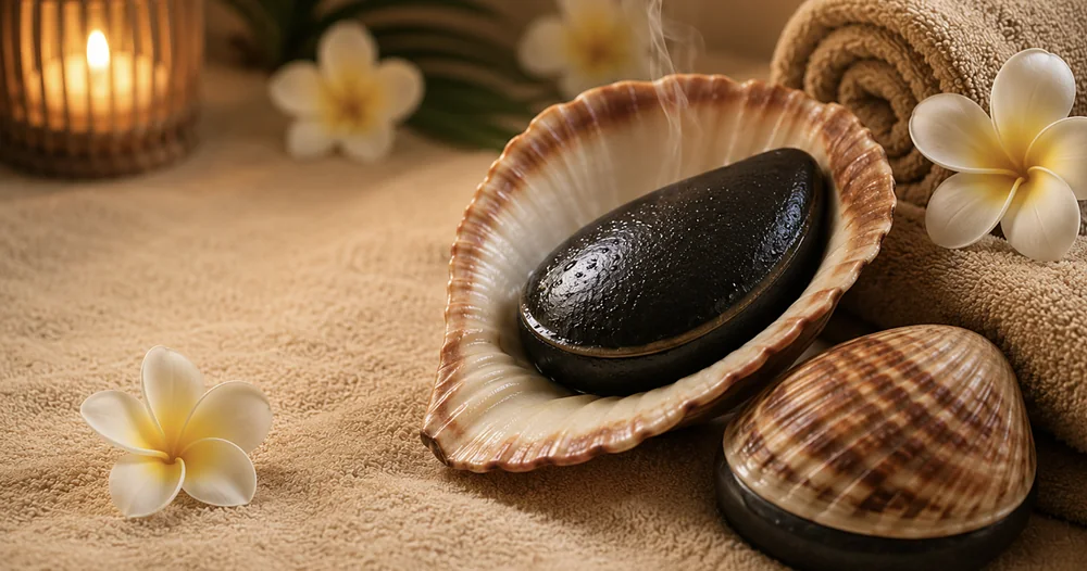 Lava Shell Massage mit selbstheizenden Muscheln